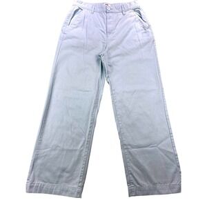 Cotton On Women's Size 10 Blue Wide‎ Leg Pants Trousers Casual Oversized Baggy